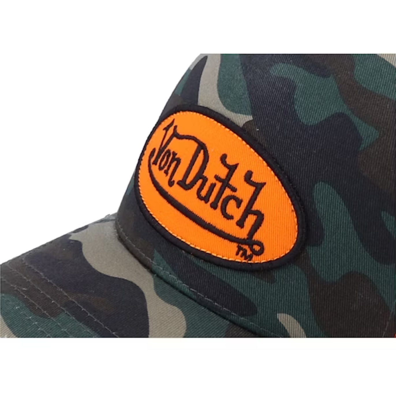 Von Dutch Casquette Trucker Oval Patch Camo/Orange