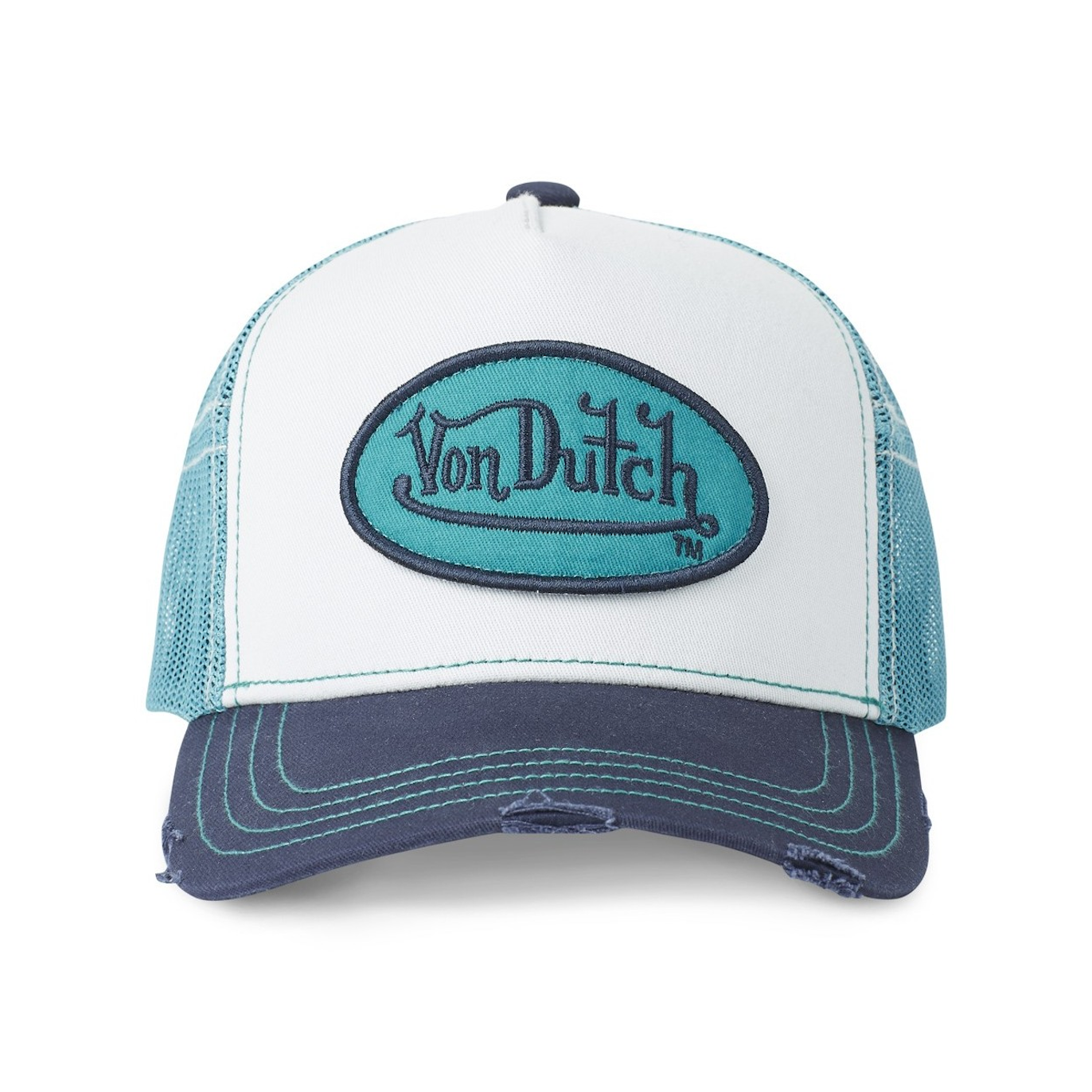 Von Dutch Casquette Trucker Used SUM Turquise/Blanc