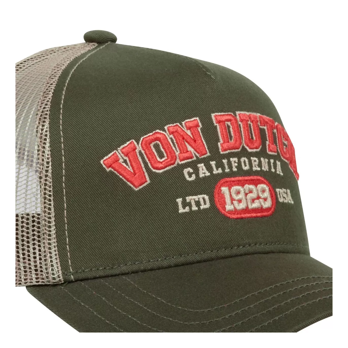 Von Dutch Casquette Verte Trucker Snapback COLLEGE