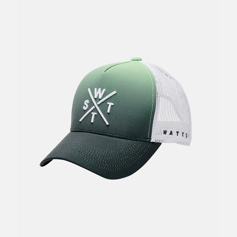 WATTS CASQUETTE TOKYO - VERT DEEP DYE ET BLANC