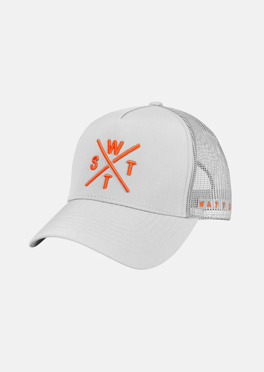 WATTS CASQUETTE TRIBE - BLANC FLUO ORANGE