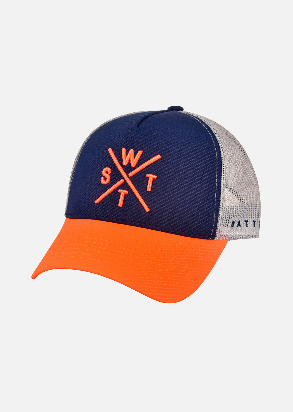 WATTS CASQUETTE TRIBE - JUNIOR - BLEU MARINE & ORANGE FLUO