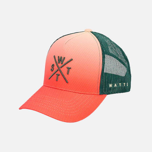 WATTS CASQUETTE TOKYO - CORAIL FLUO ET JAUNE DEEP DYE