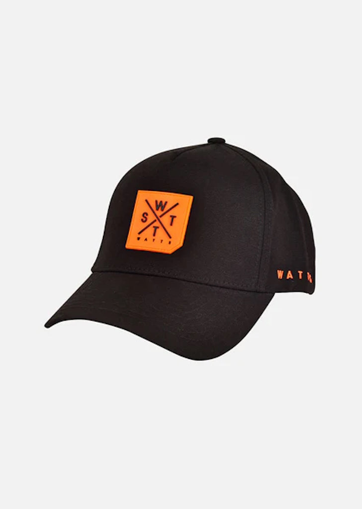 WATTS CASQUETTE CISCO - NOIR & ORANGE FLUO