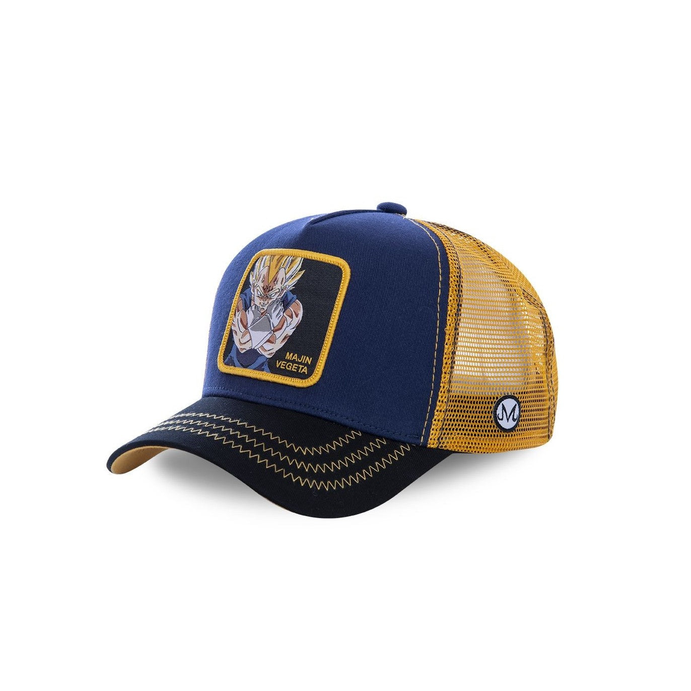 CAPSLAB Casquette Trucker Dragon Ball Z Vegeta Snapback Bleu