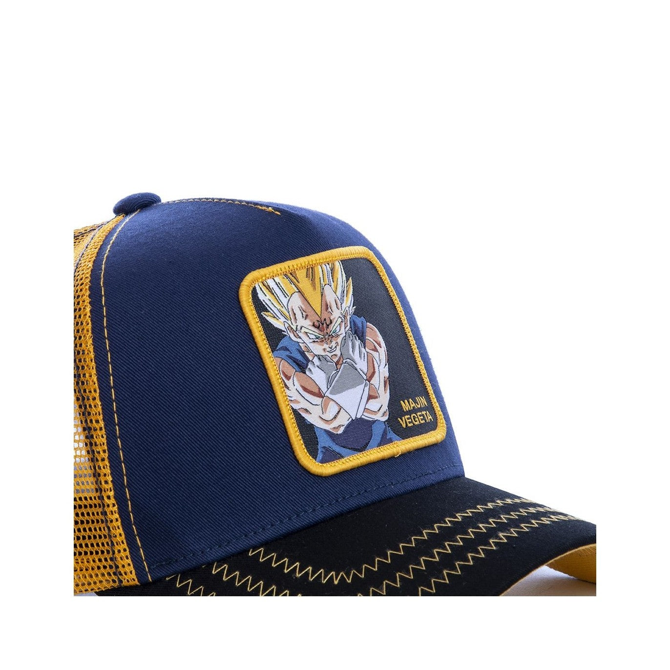 CAPSLAB Casquette Trucker Dragon Ball Z Vegeta Snapback Bleu