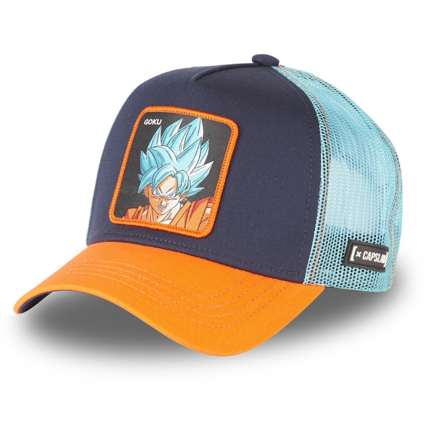 CAPSLAB Casquette Dragon Ball Super Goku SSJ Bleu