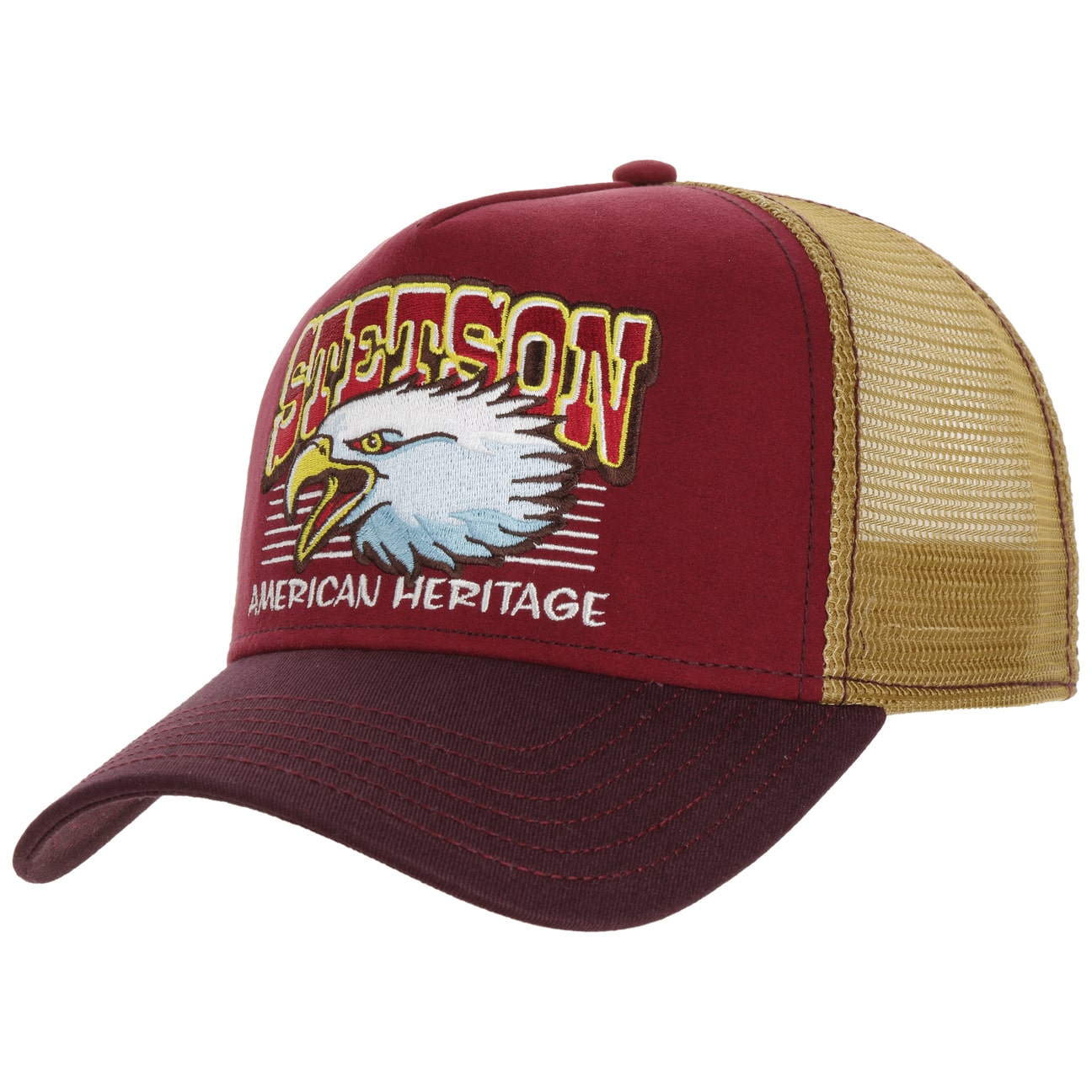 Stetson Casquette Eagle Head Trucker Bordeaux