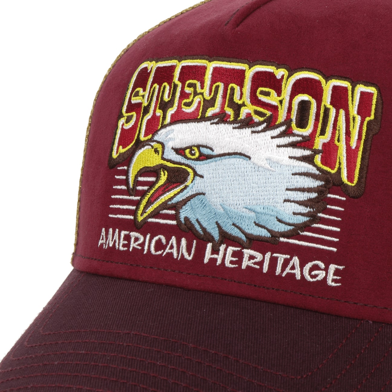 Stetson Casquette Eagle Head Trucker Bordeaux