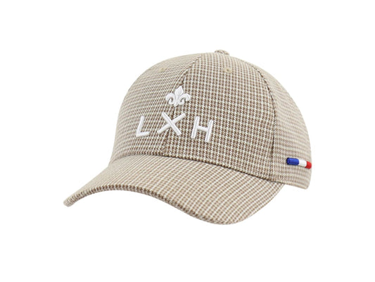 LXH Casquette Pied De Poule Camel