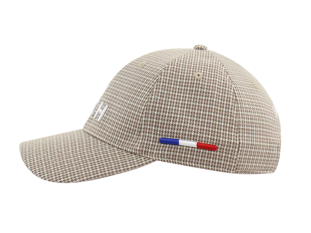 LXH Casquette Pied De Poule Camel