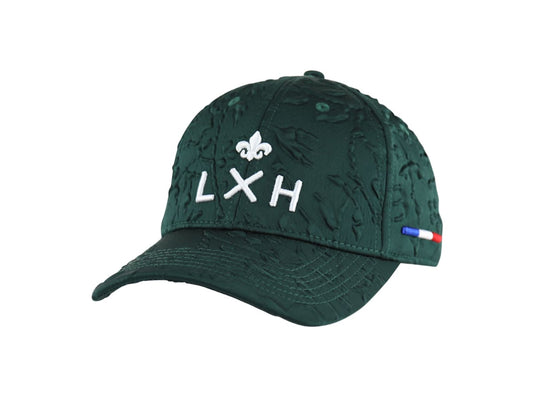 LXH Casquette en Satin Soufflé Vert Forêt