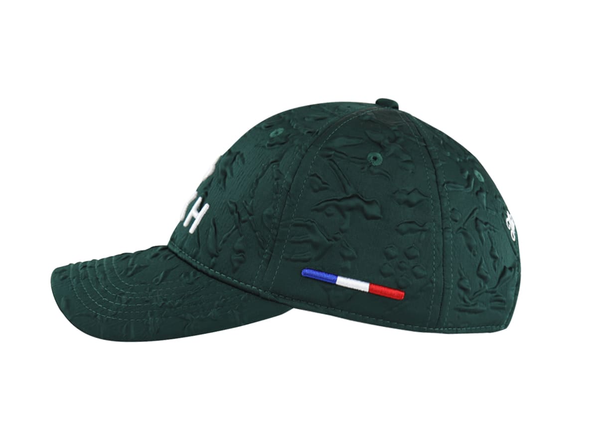 LXH Casquette en Satin Soufflé Vert Forêt