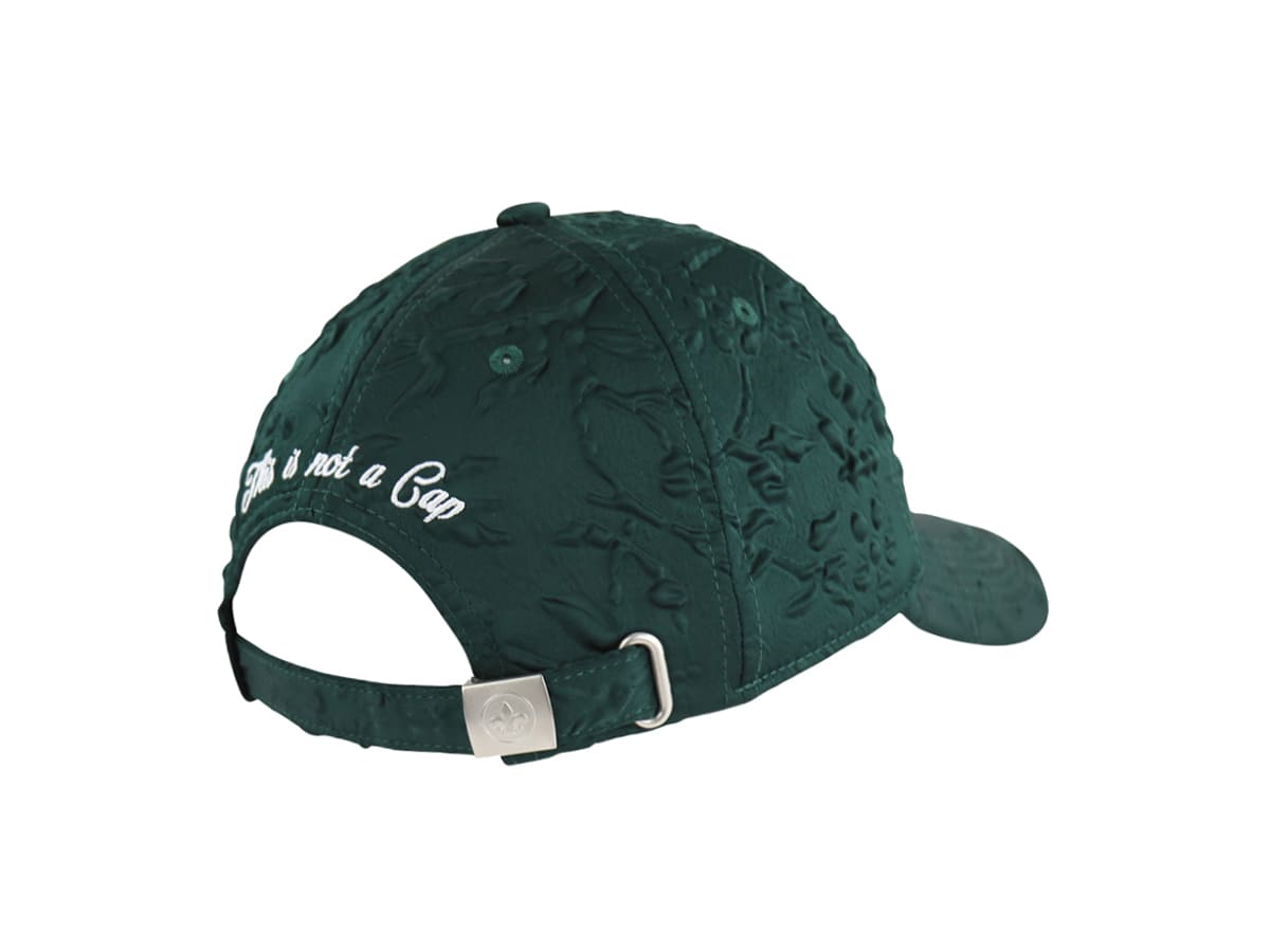 LXH Casquette en Satin Soufflé Vert Forêt