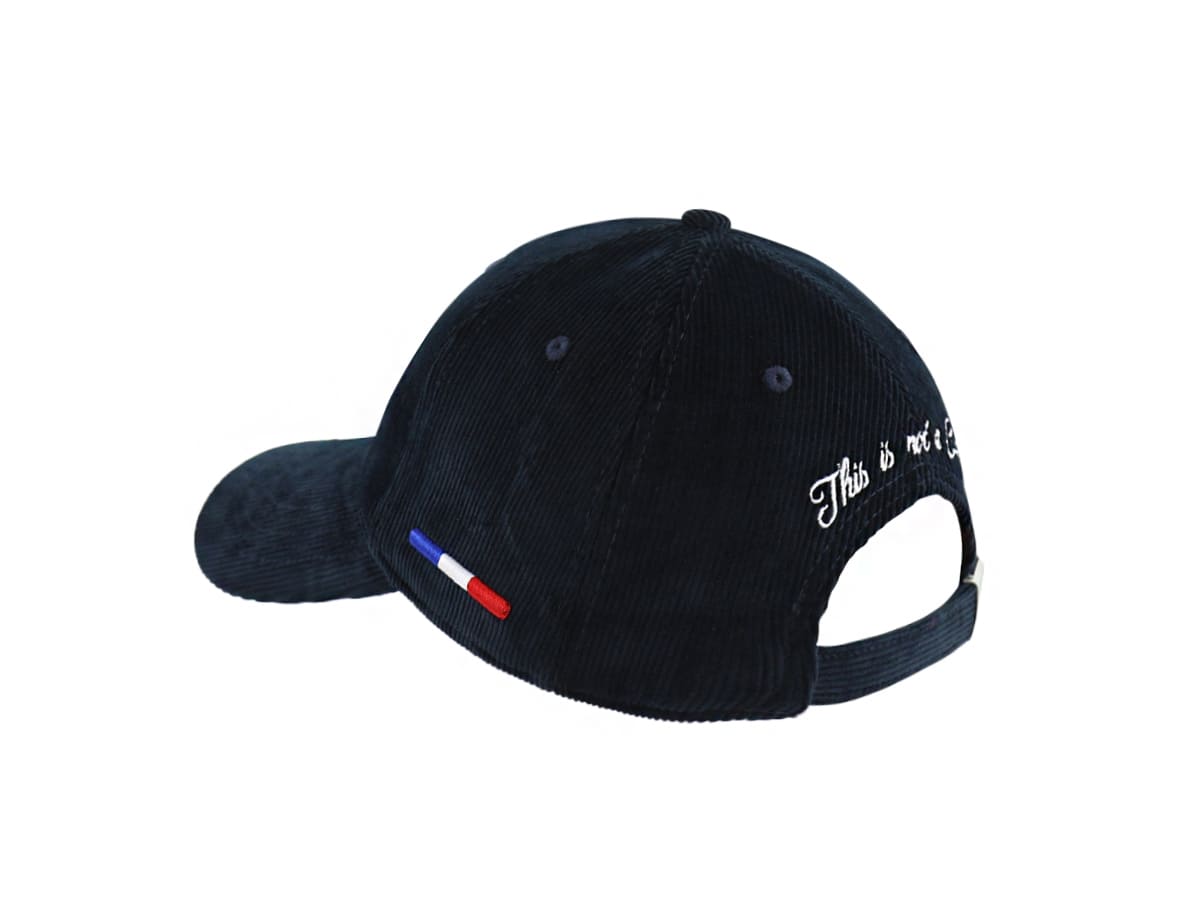 LXH Casquette Velours Côtelé Bleu Marine