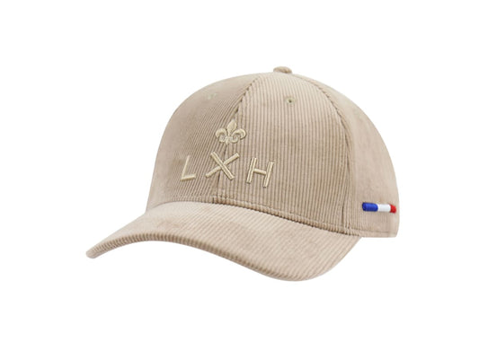 LXH Casquette Velours Côtelé Full Taupe