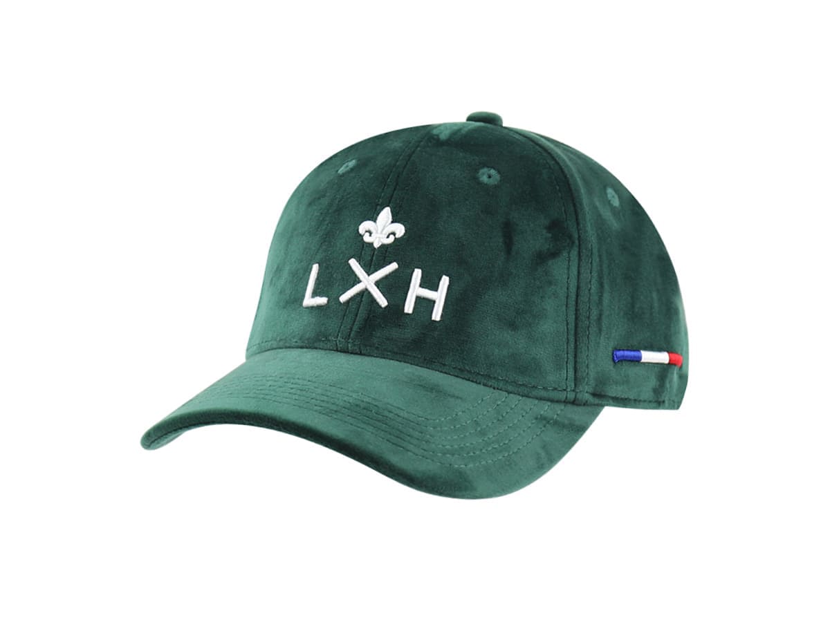 LXH Casquette Velours De Soie Vert