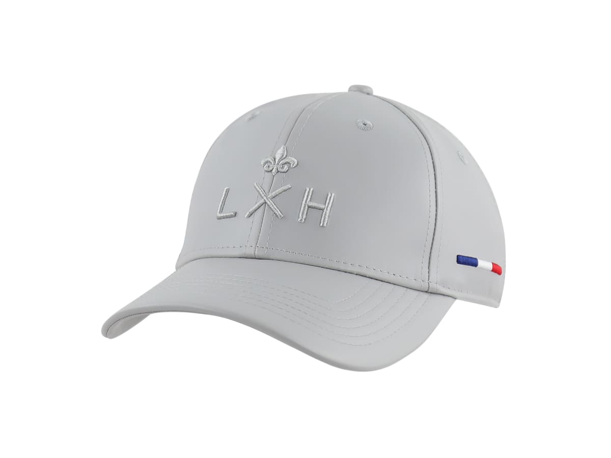 LXH Casquette Simili Cuir Gris