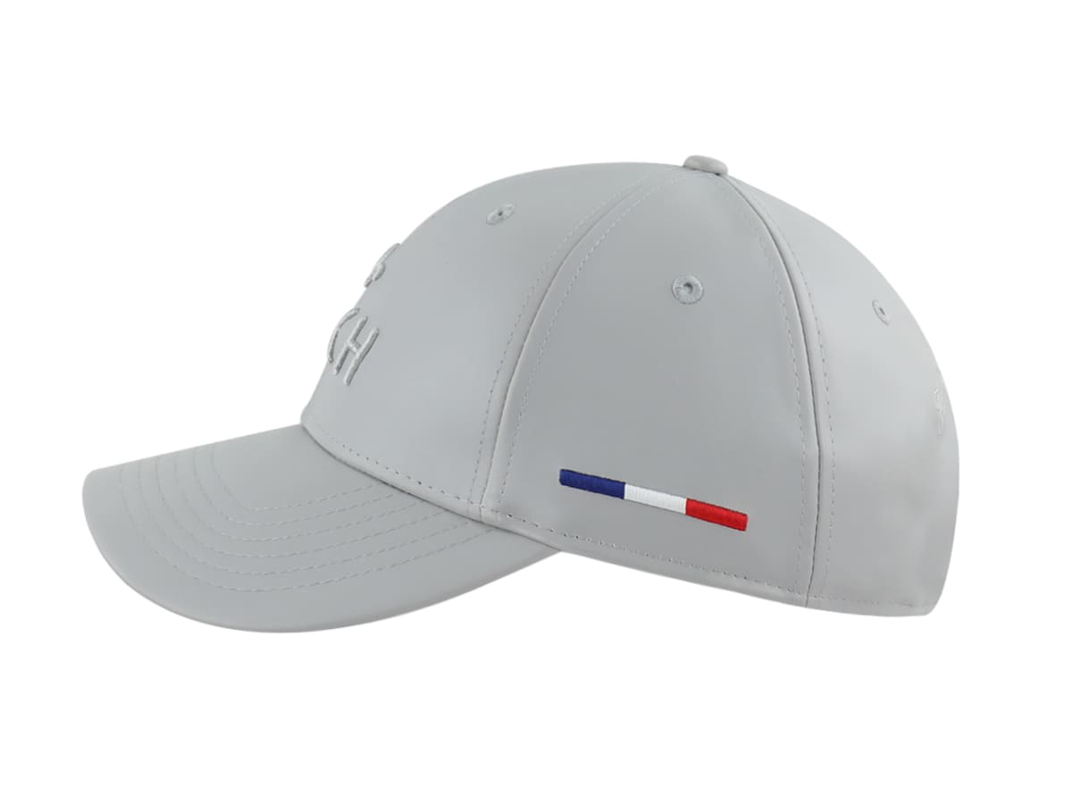 LXH Casquette Simili Cuir Gris