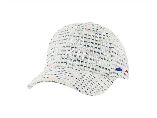 LXH Casquette Tweed Blanc Bleu Marine