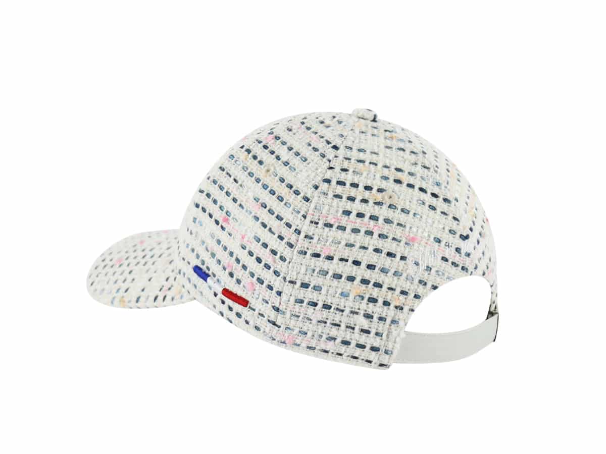 LXH Casquette Tweed Blanc Bleu Marine