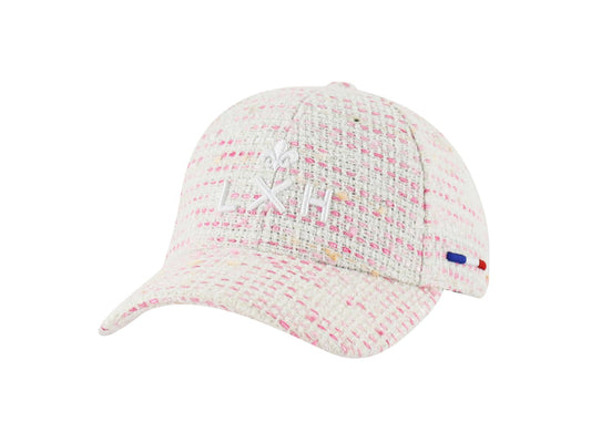 LXH Casquette Tweed Blanc Rose