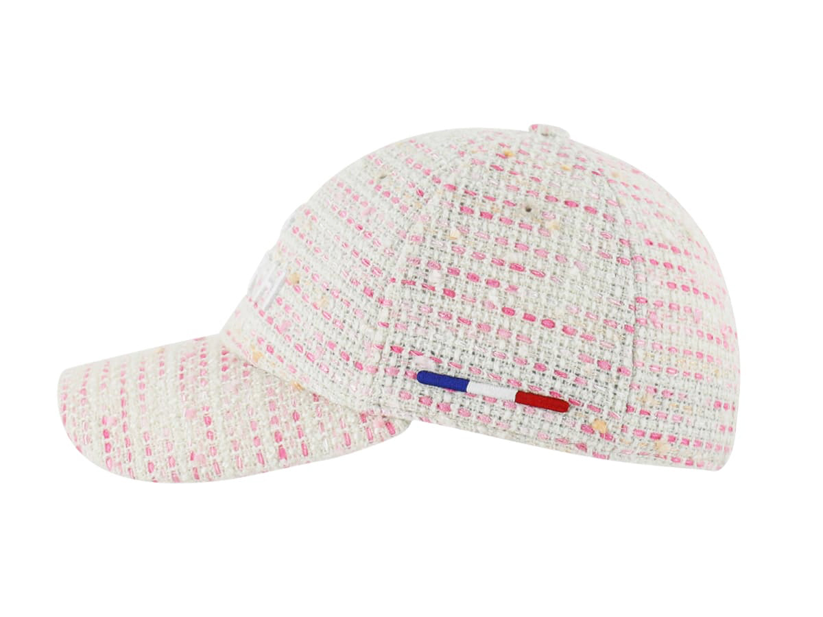 LXH Casquette Tweed Blanc Rose