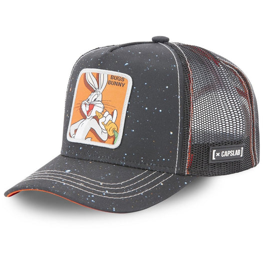 CAPSLAB Casquette Trucker Looney Tunes Bugs Bunny Snapback Noir