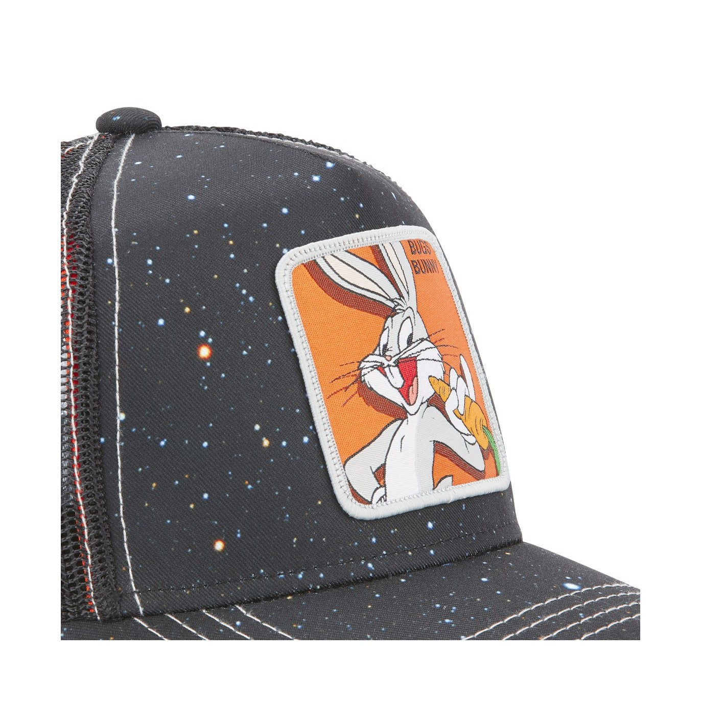 CAPSLAB Casquette Trucker Looney Tunes Bugs Bunny Snapback Noir