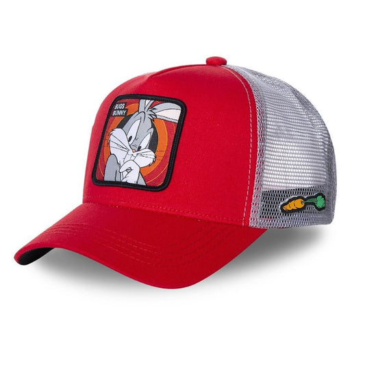 CAPSLAB Casquette Trucker Looney Tunes Bunny Rouge