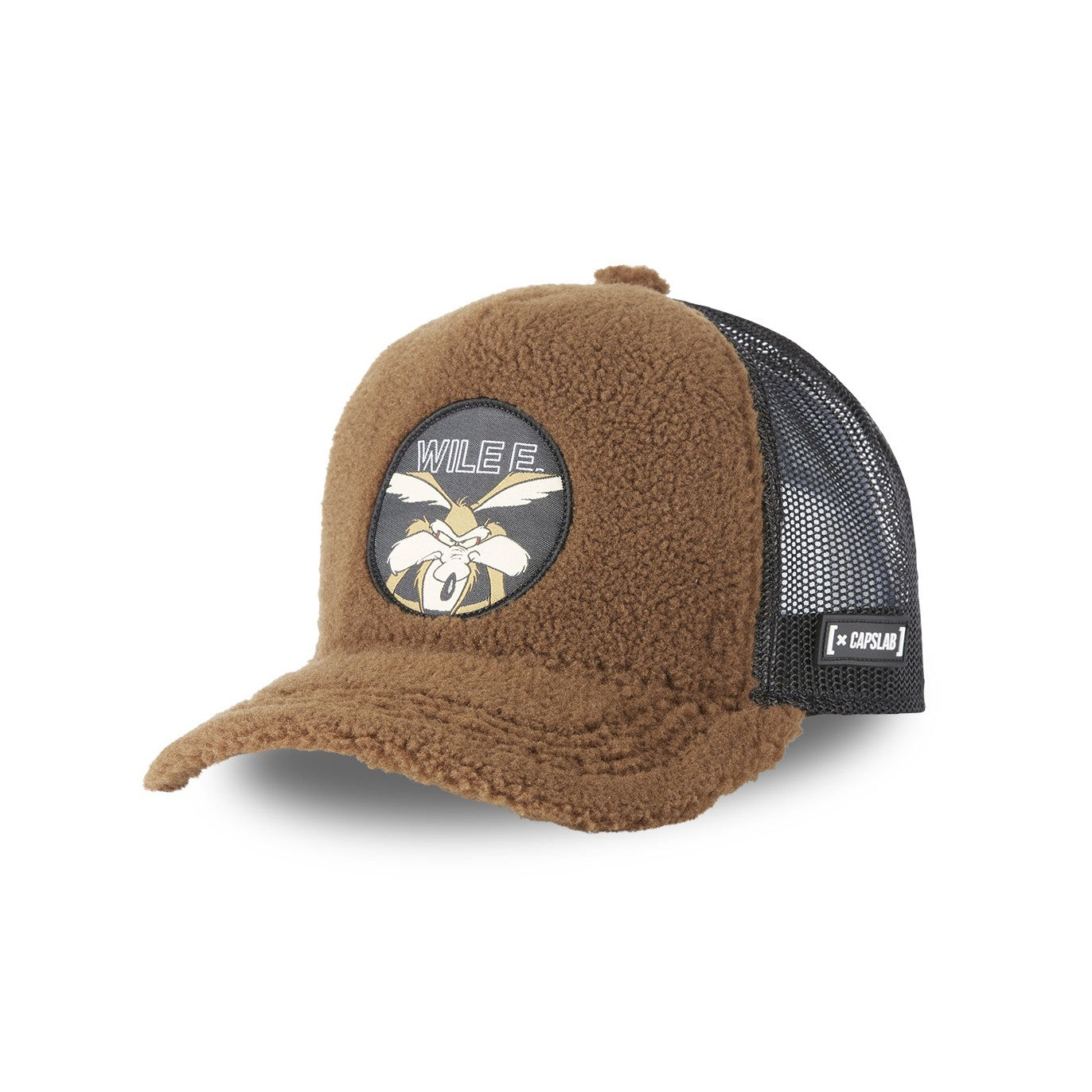 CAPSLAB Casquette Trucker Looney Tunes Coyote Snapback Marron