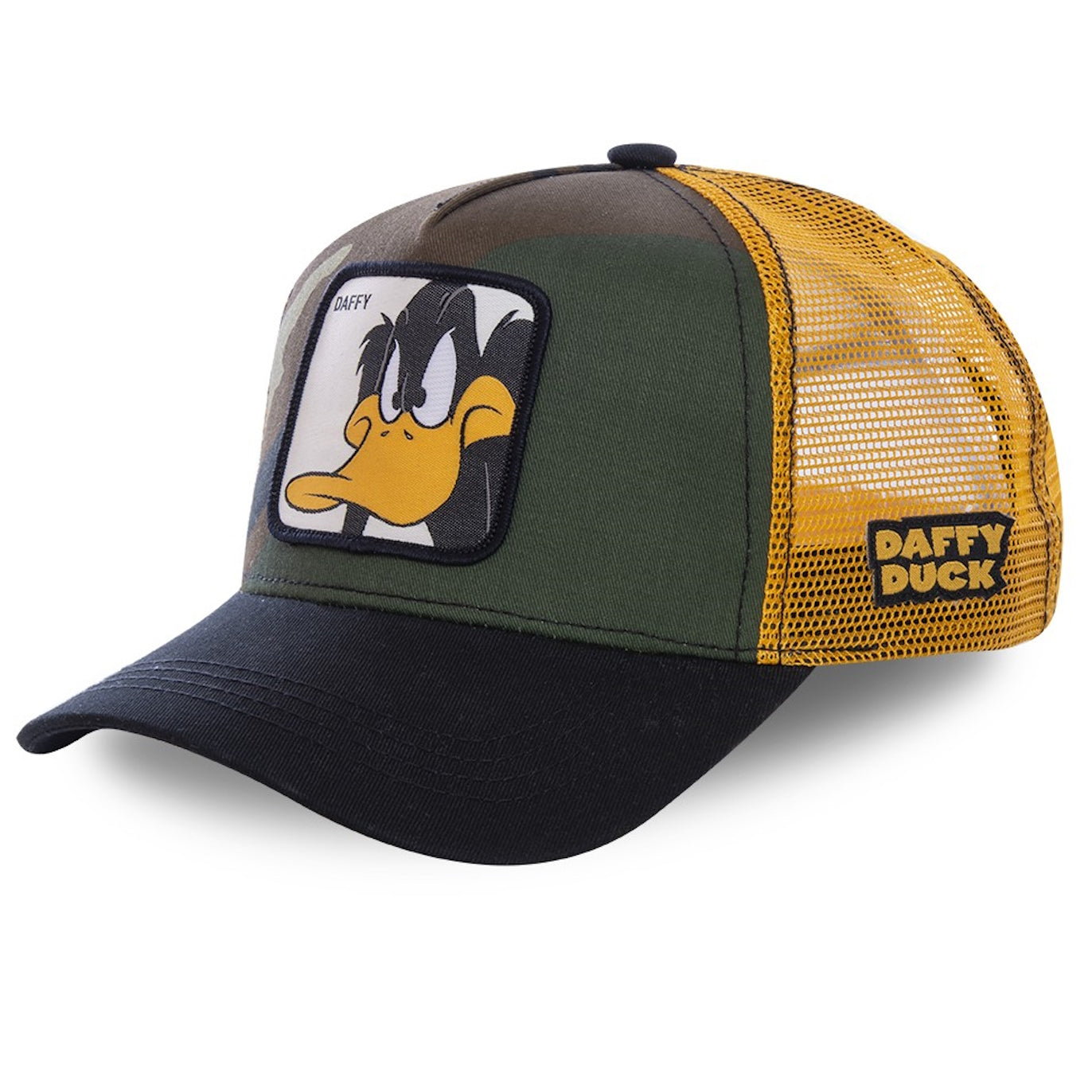 CAPSLAB Casquette Looney Tunes Daffy Camouflage Jaune