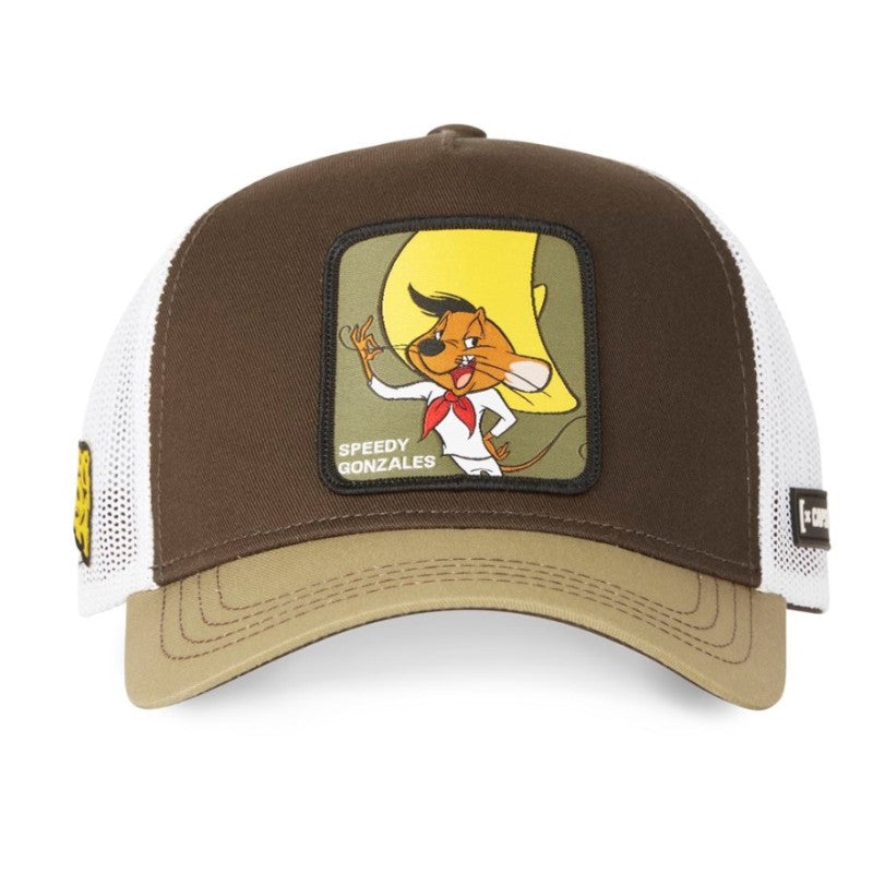 CAPSLAB Casquette Trucker Looney Tunes Speedy Gonzales Beige