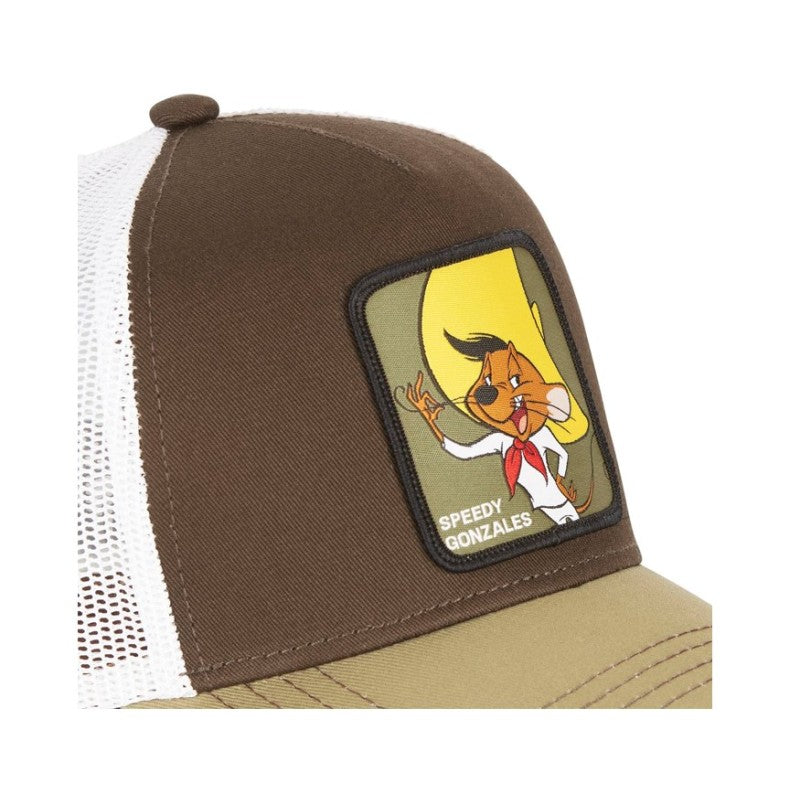 CAPSLAB Casquette Trucker Looney Tunes Speedy Gonzales Beige