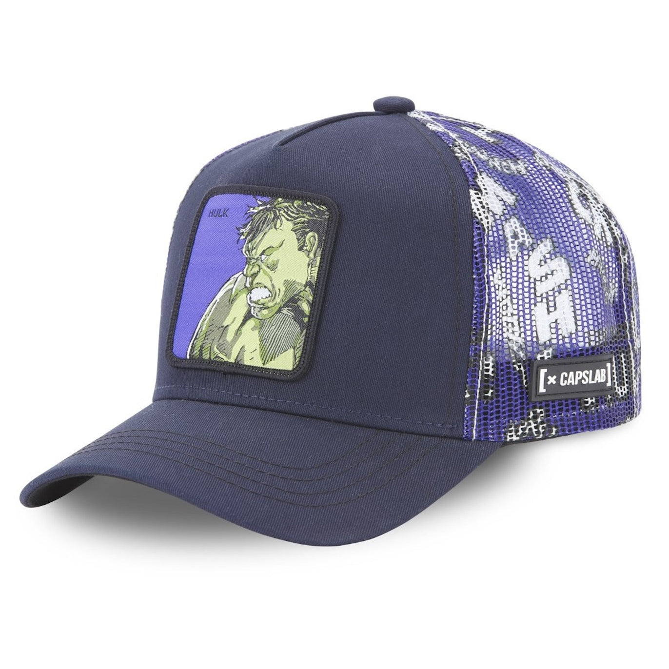 CAPSLAB Casquette Trucker Marvel Hulk Scratch Navy