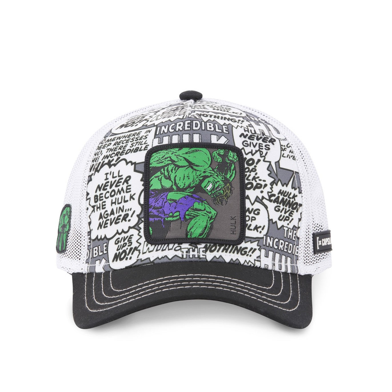 CAPSLAB Casquette Trucker Marvel Hulk Scratch Comic Gris