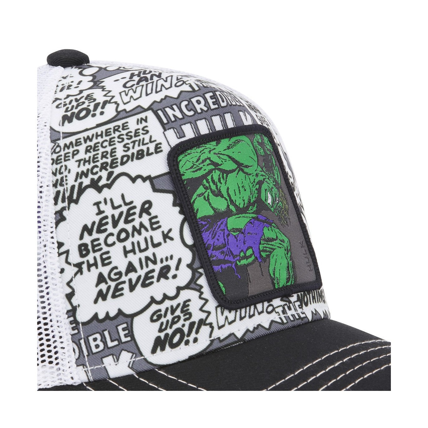 CAPSLAB Casquette Trucker Marvel Hulk Scratch Comic Gris