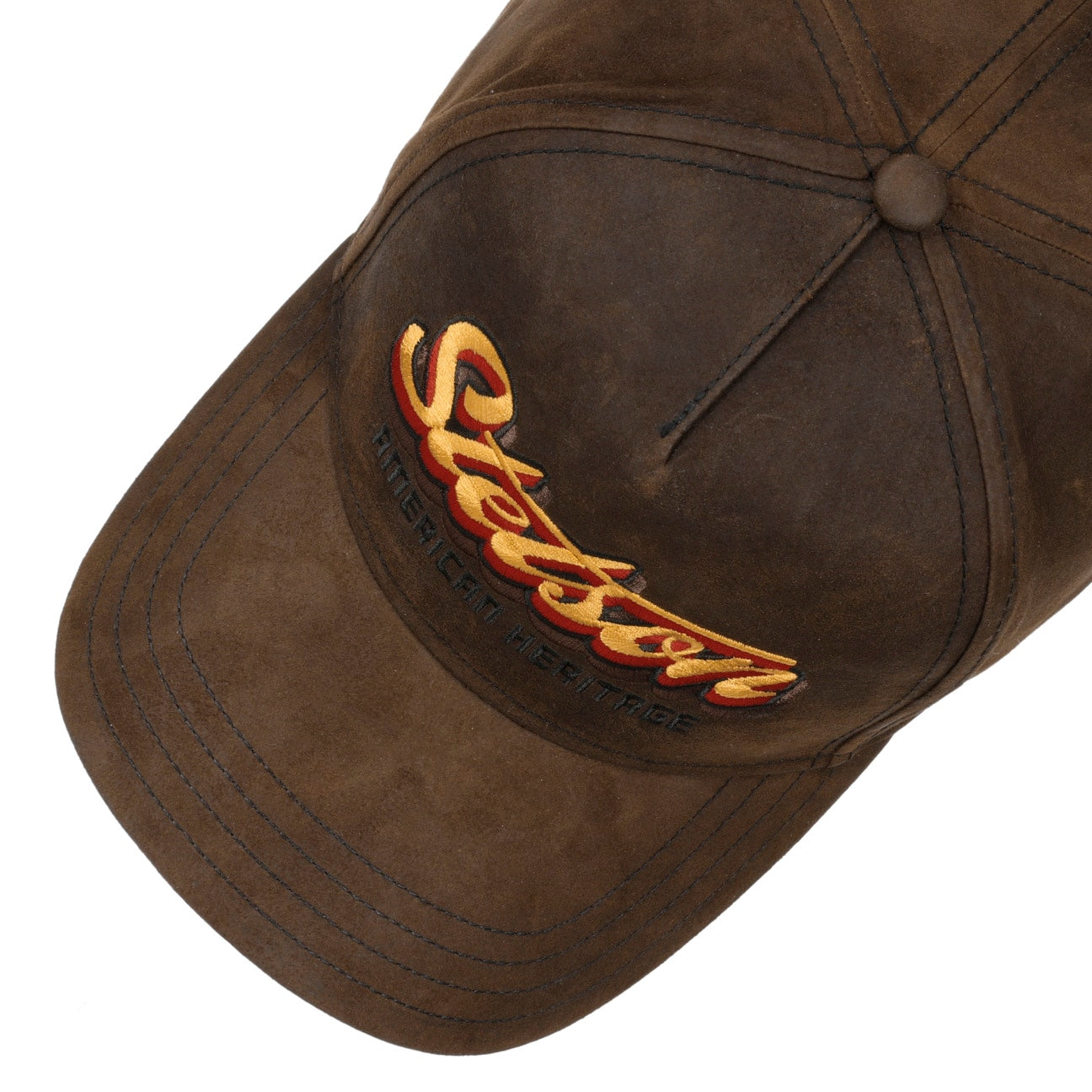 Stetson Casquette Oily Goat Suède Marron