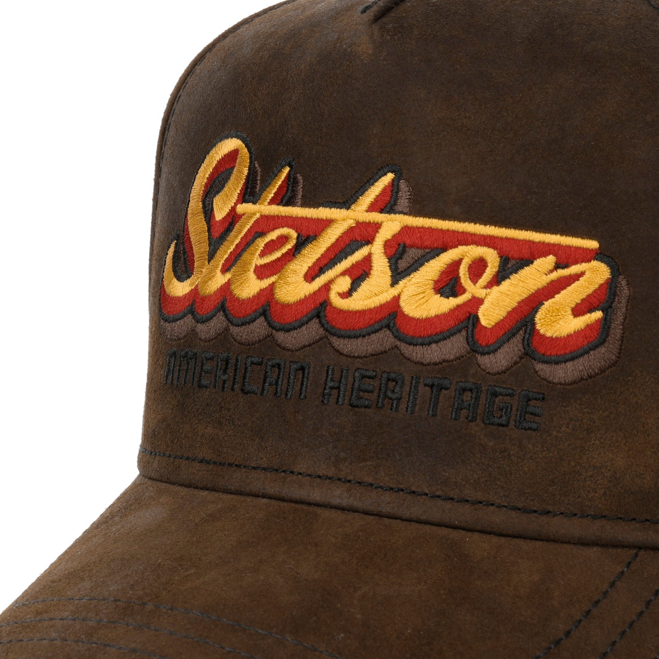 Stetson Casquette Oily Goat Suède Marron