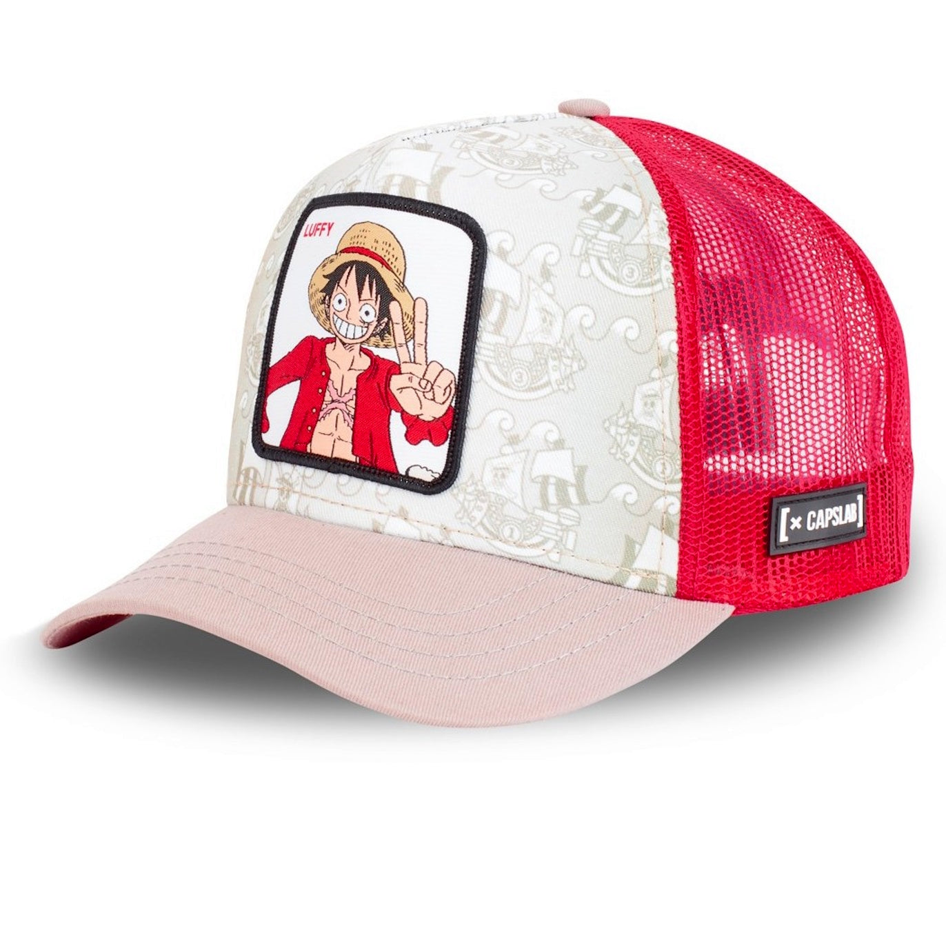 CAPSLAB Casquette One Piece Luffy Beige