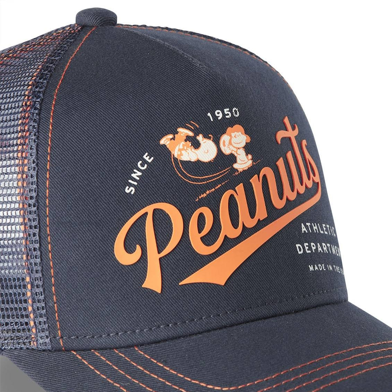 CAPSLAB Casquette Trucker Peanuts Snoopy Navy