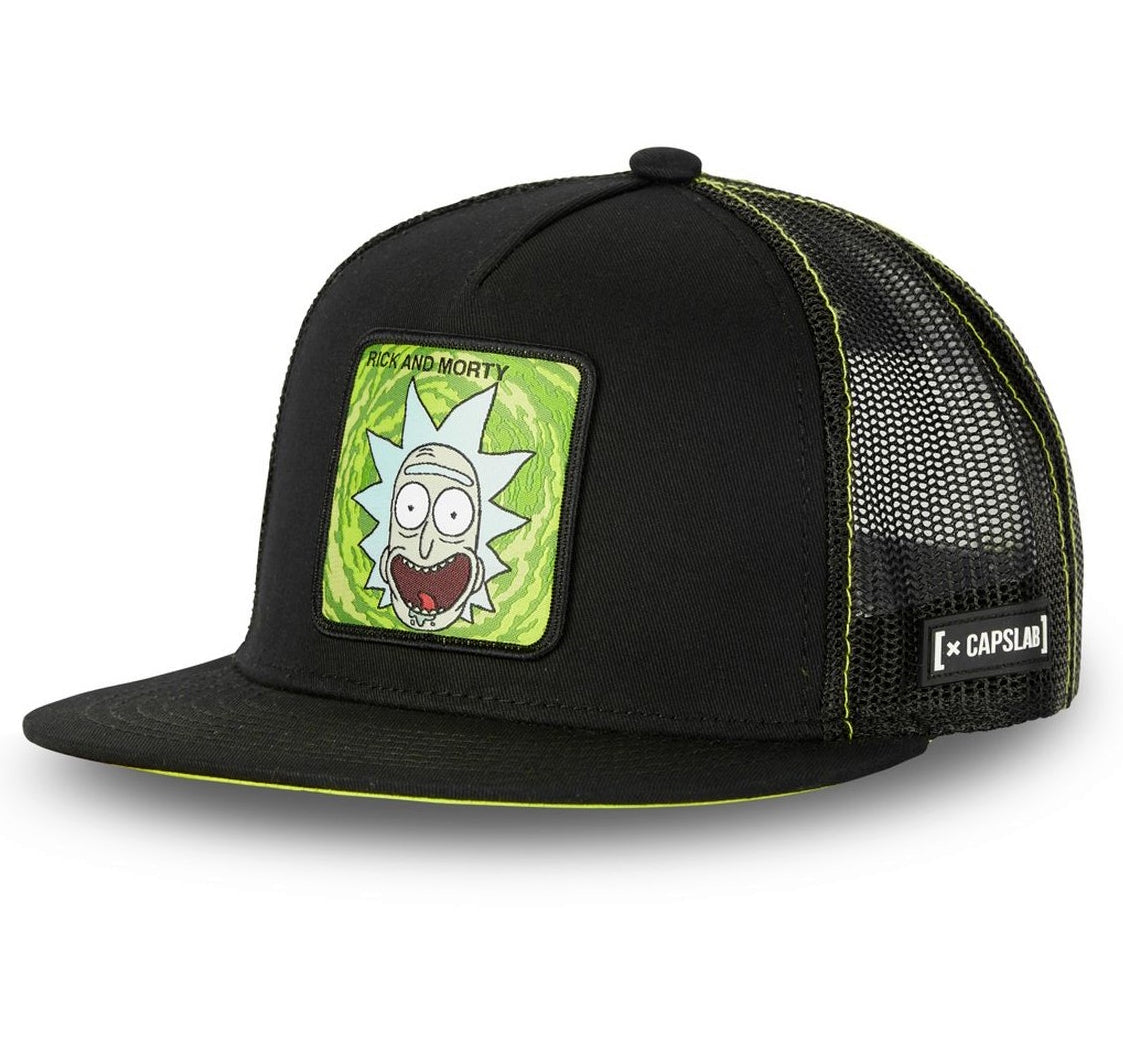 CAPSLAB Casquette Trucker Rick And Morty Snapback Noir