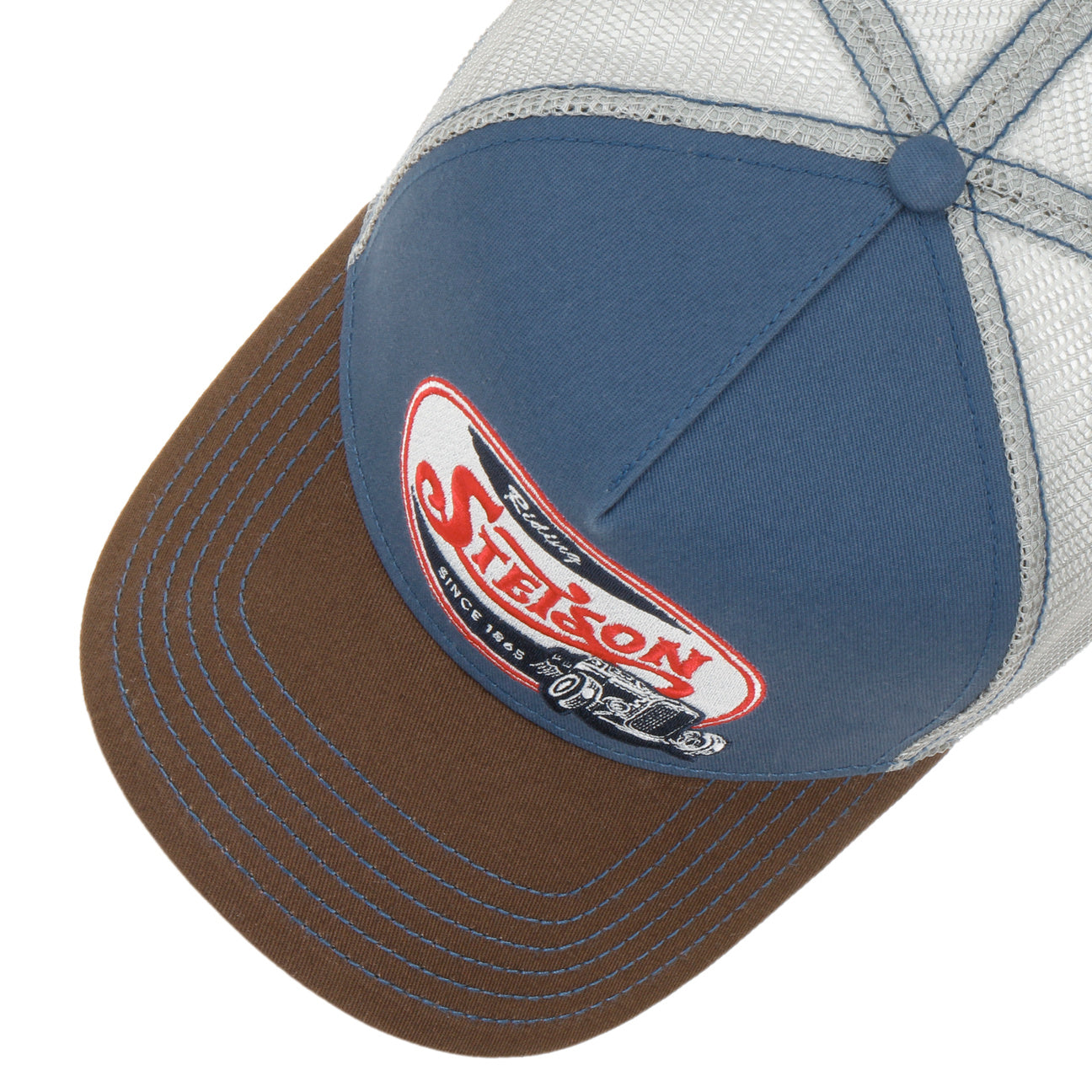 Stetson Casquette Riding Hot Rod Marron/Bleu