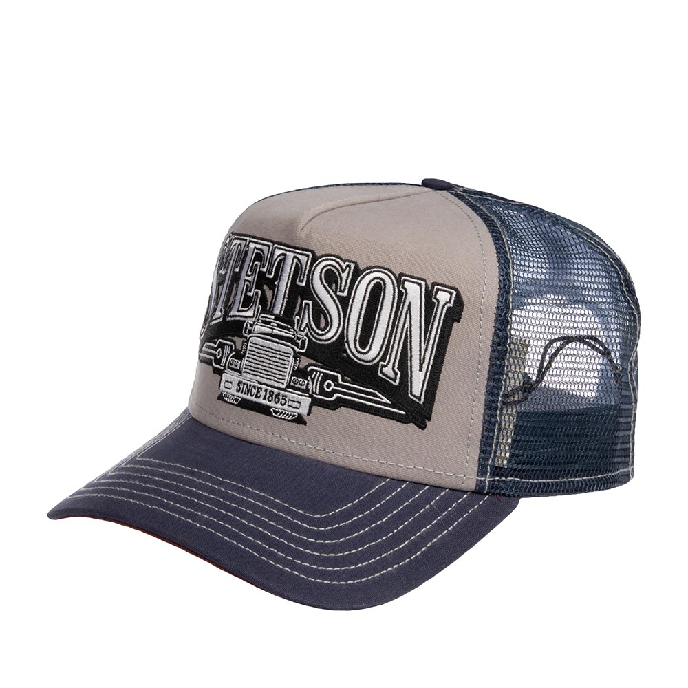 Stetson Casquette Trucker on the Truck Bleu/Grise