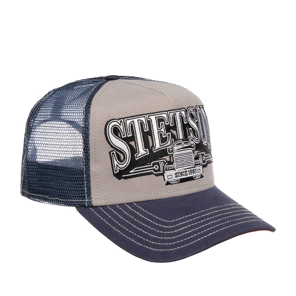 Stetson Casquette Trucker on the Truck Bleu/Grise