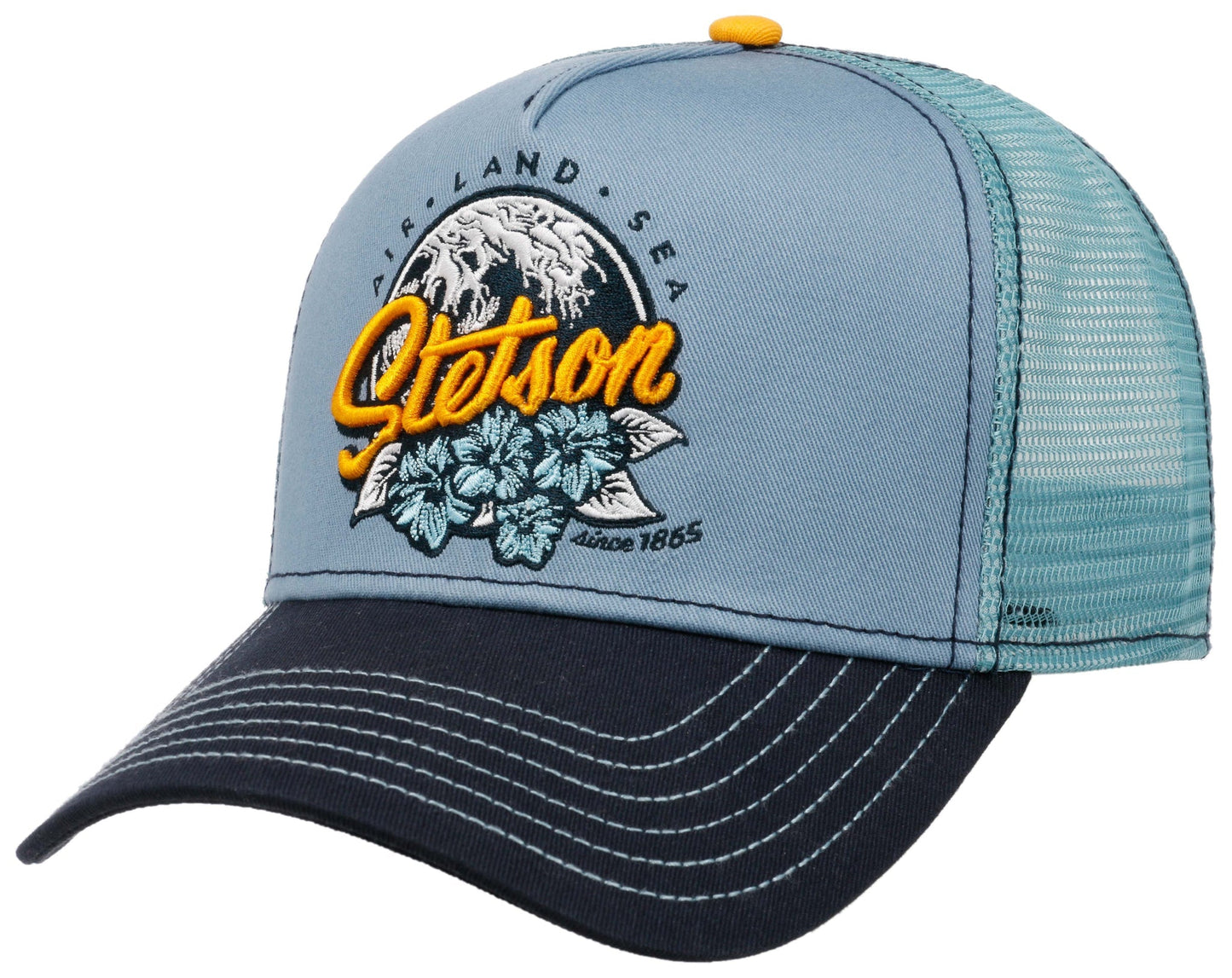 Stetson Casquette Trucker Air Land Sea Bleue