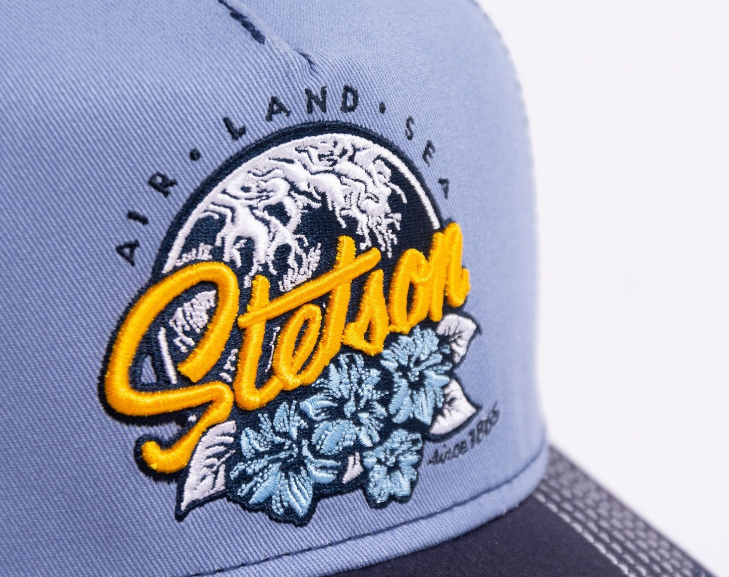 Stetson Casquette Trucker Air Land Sea Bleue