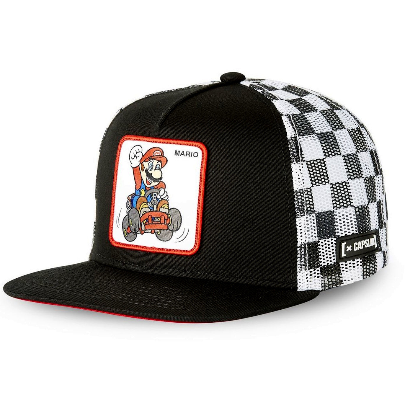 CAPSLAB Casquette Trucker Mario Kart Snapback Noir