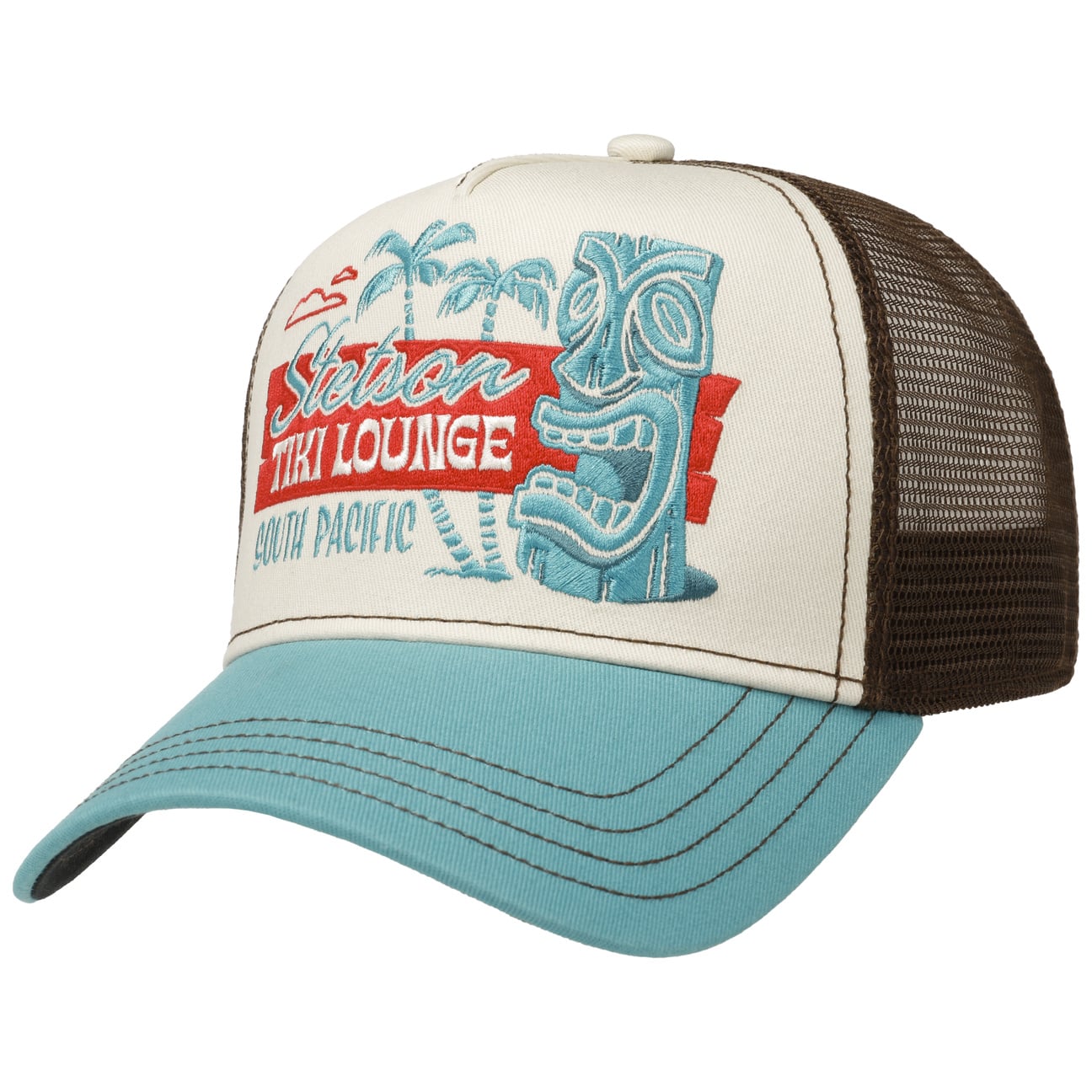 Stetson Casquette Tiki Lounge Teal/Marron