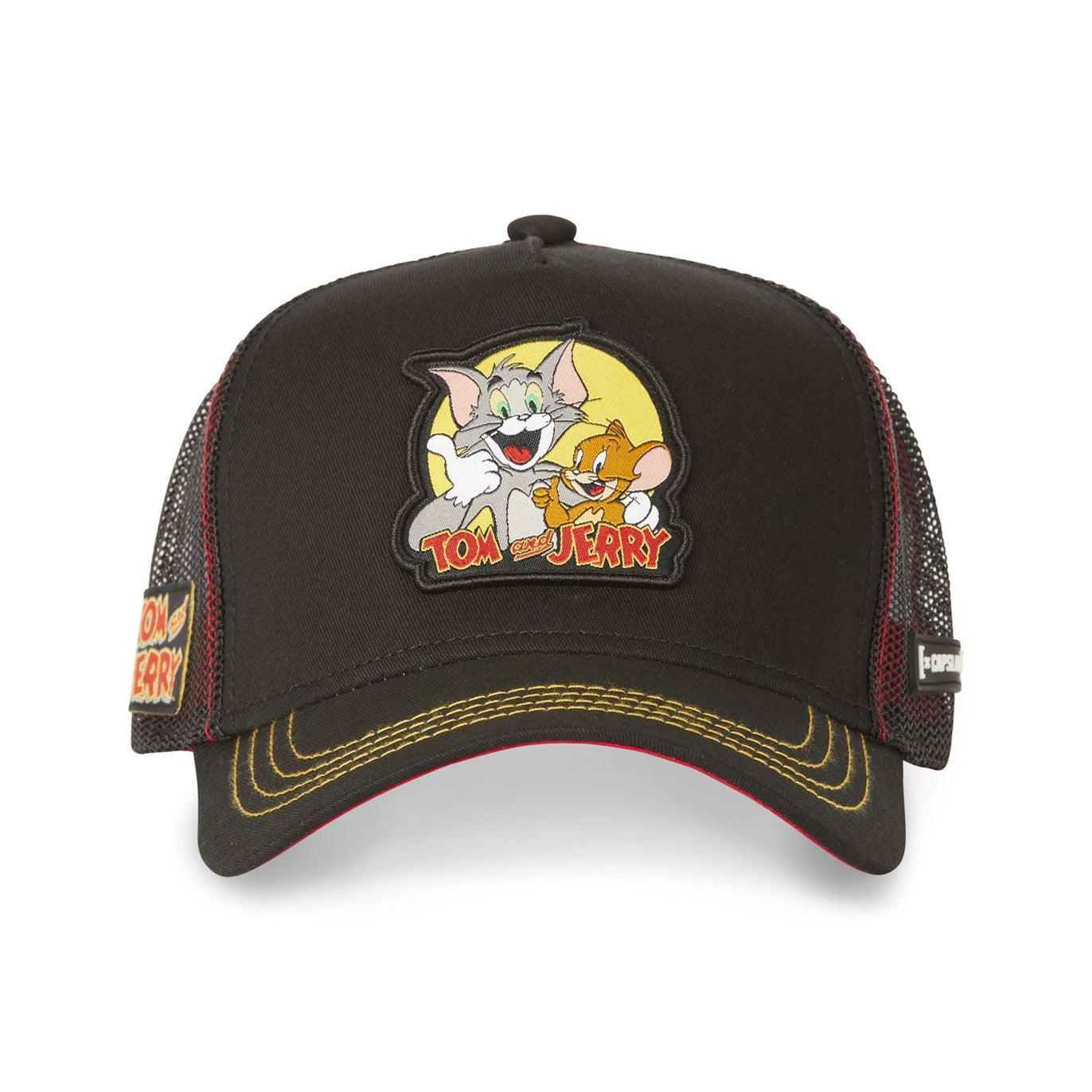 CAPSLAB Casquette Trucker Tom Jerry Snapback Noir